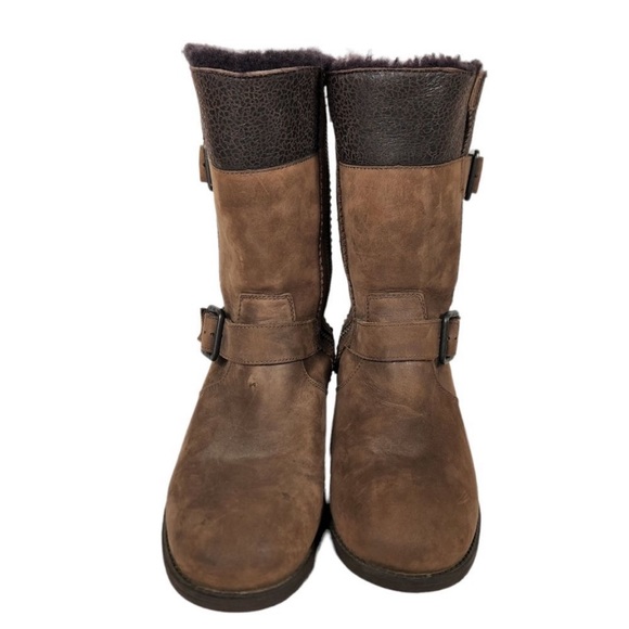 UGG Oregon Sheerling Lined Brown Winter Boots - Picture 6 of 14